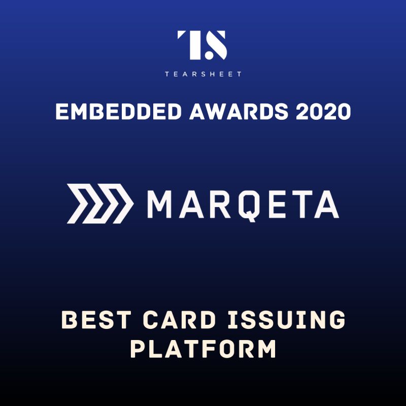 marqeta embedded award -- Tearsheet