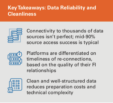 takeaways: data reliability and cleanliness