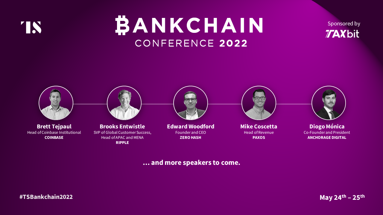 All speakers banner - Tearsheet's Bankchain Conference 2022