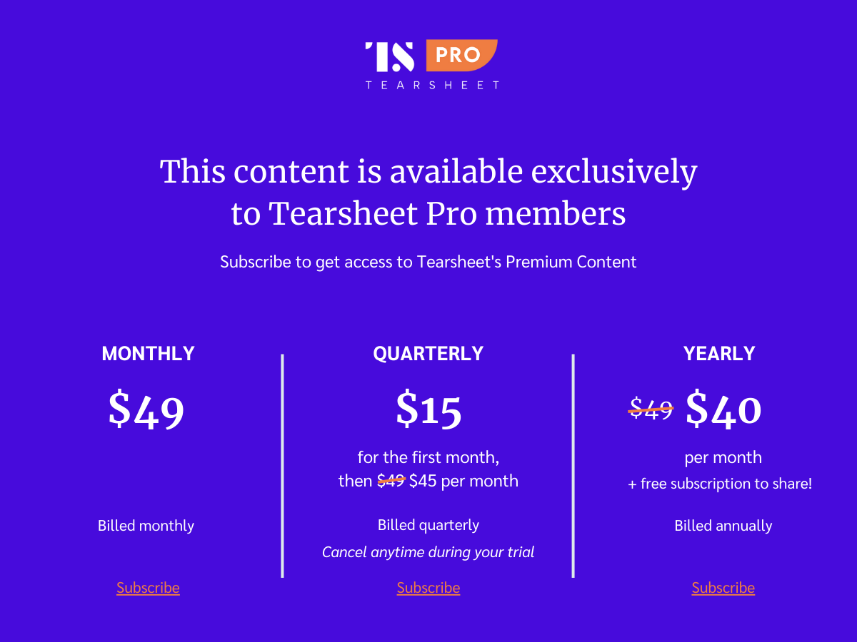 TS Pro subscription options