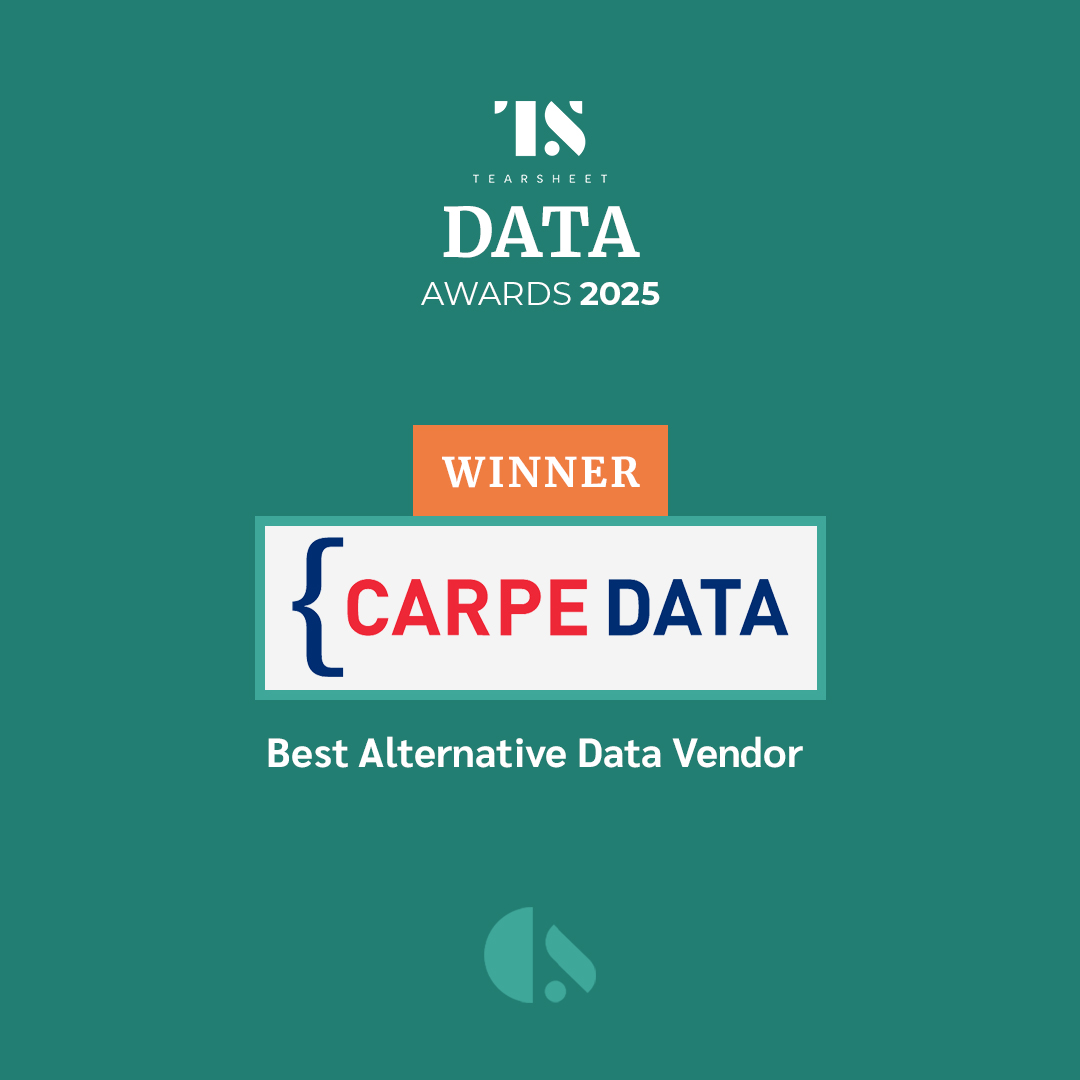Carpe Data wins Tearsheet's 2025 Best Alternative Data Vendor